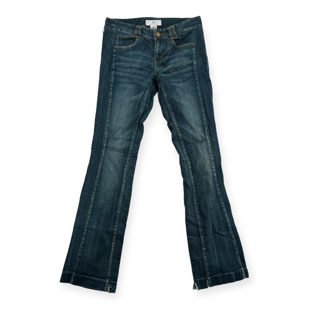 Vintage Armani Exchange‎ Jeans Womens Size 4 Bootcut Blue Denim Stitch Detail